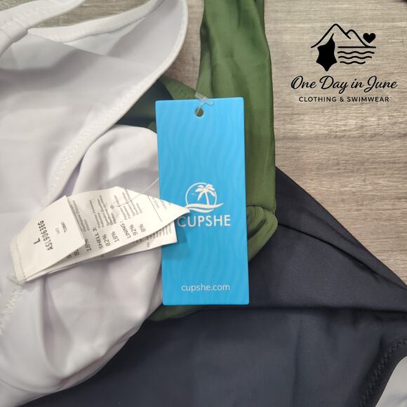 Cupshe Color Block One Piece Swimsuit Size L - Picture 4 of 7